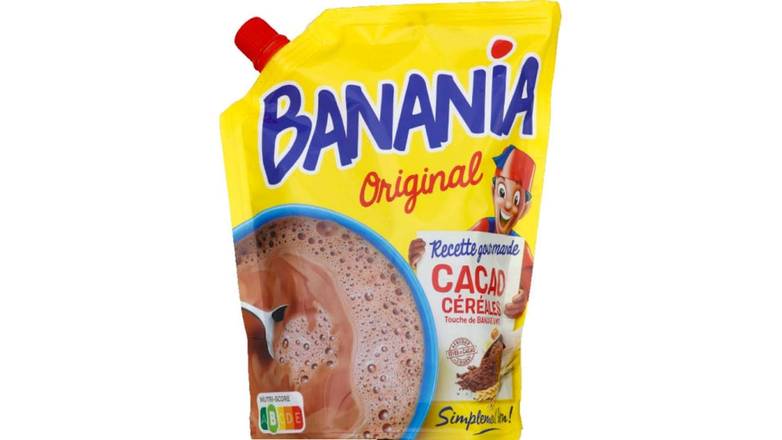 Banania Chocolat en poudre cacao, céréales & banane Le doypack de 400g