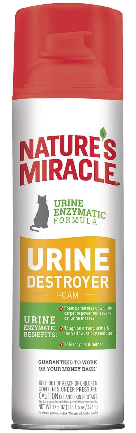 Nature's Miracle Foam Aerosol Cat Urine Destroyer, 17.5 oz
