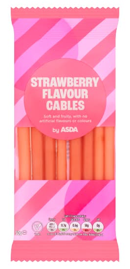 ASDA Strawberry, Soft & Fruity Cables (50g)