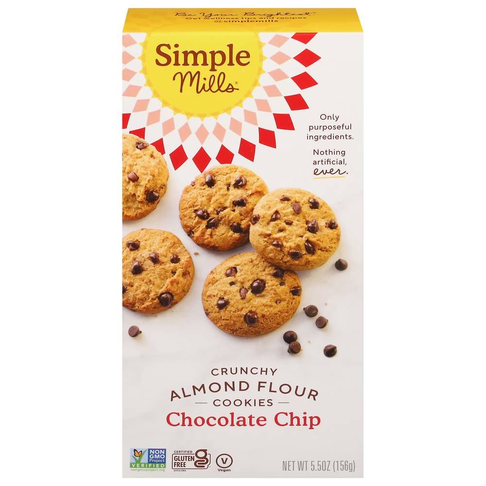 Simple Mills Crunchy Almond Flour Chocolate Chip Cookies (5.5 oz)