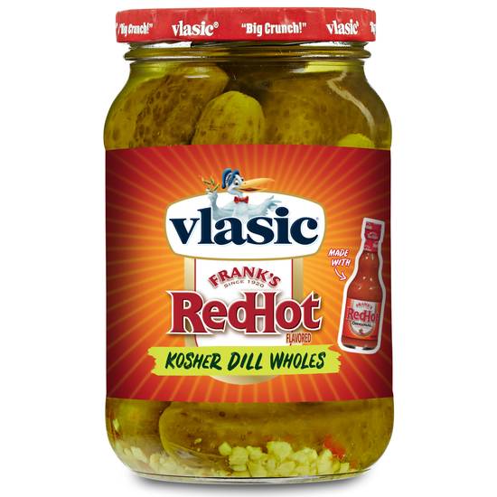 Vlasic Frank's Redhot Original Cayenne Pepper Sauce Kosher Dill Whole Pickles