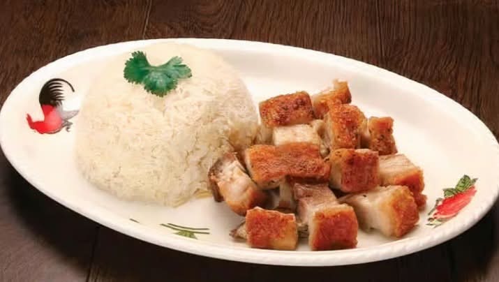 308a Crispy Roast Pork Rice