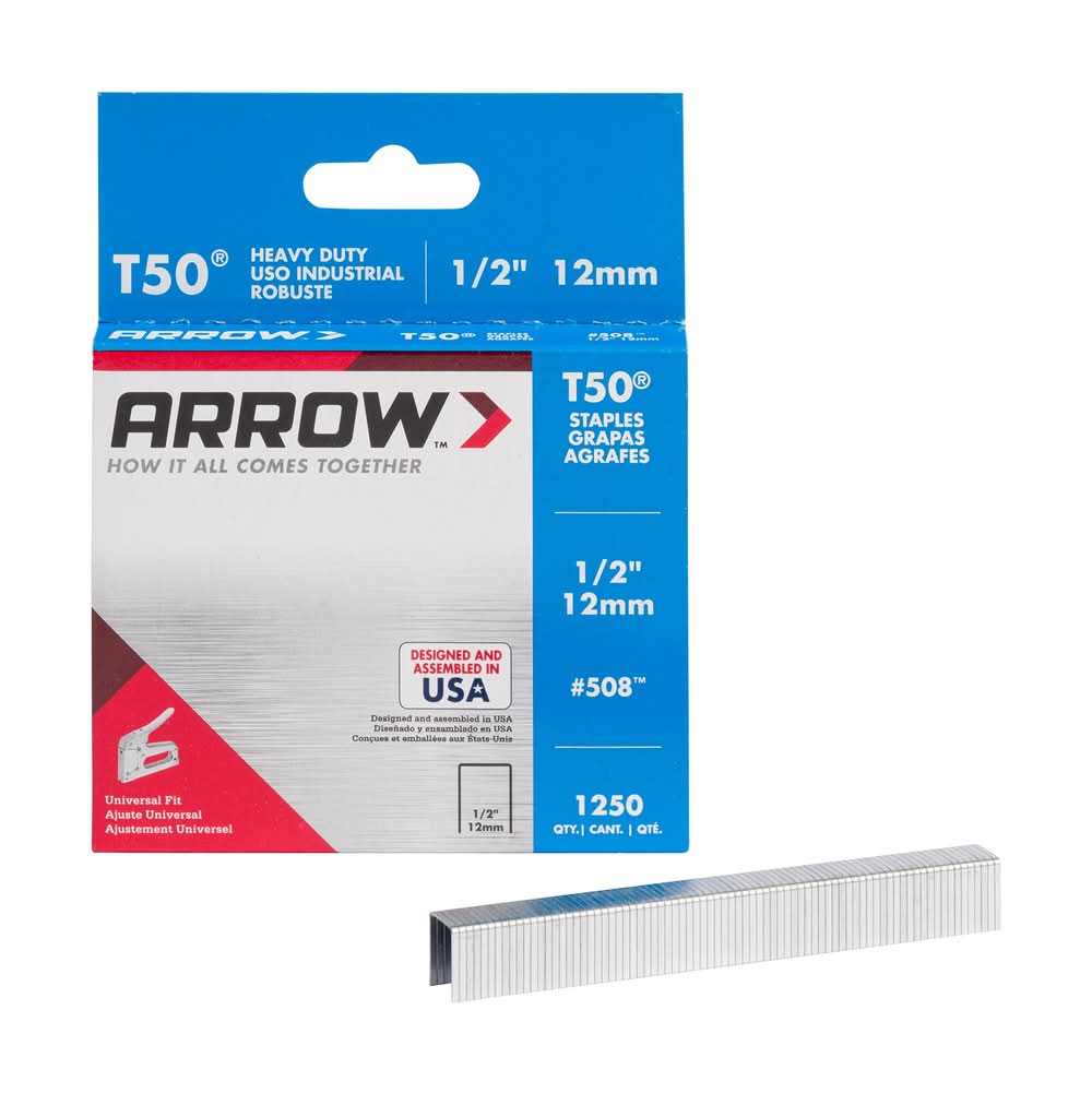 Arrow 1/2-in Leg x 3/8-in 20 -Gauge Heavy-duty staples 1250 -Per Box