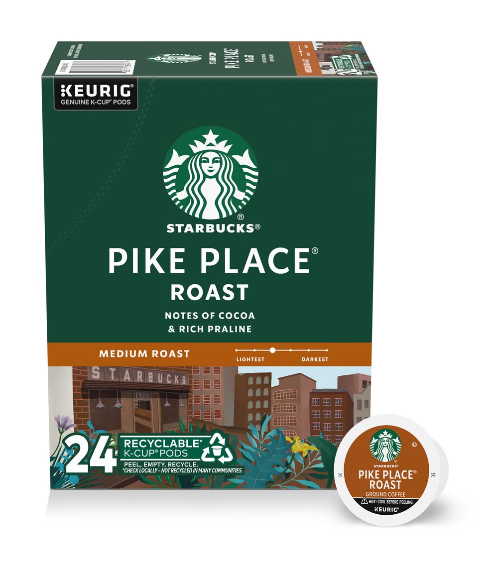 Starbucks Pike Place Medium Roast K-Cup Pods Coffee (10.5 lbs)
