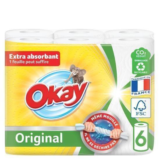 Okay essuie-tout original blanc ( 6 pcs )