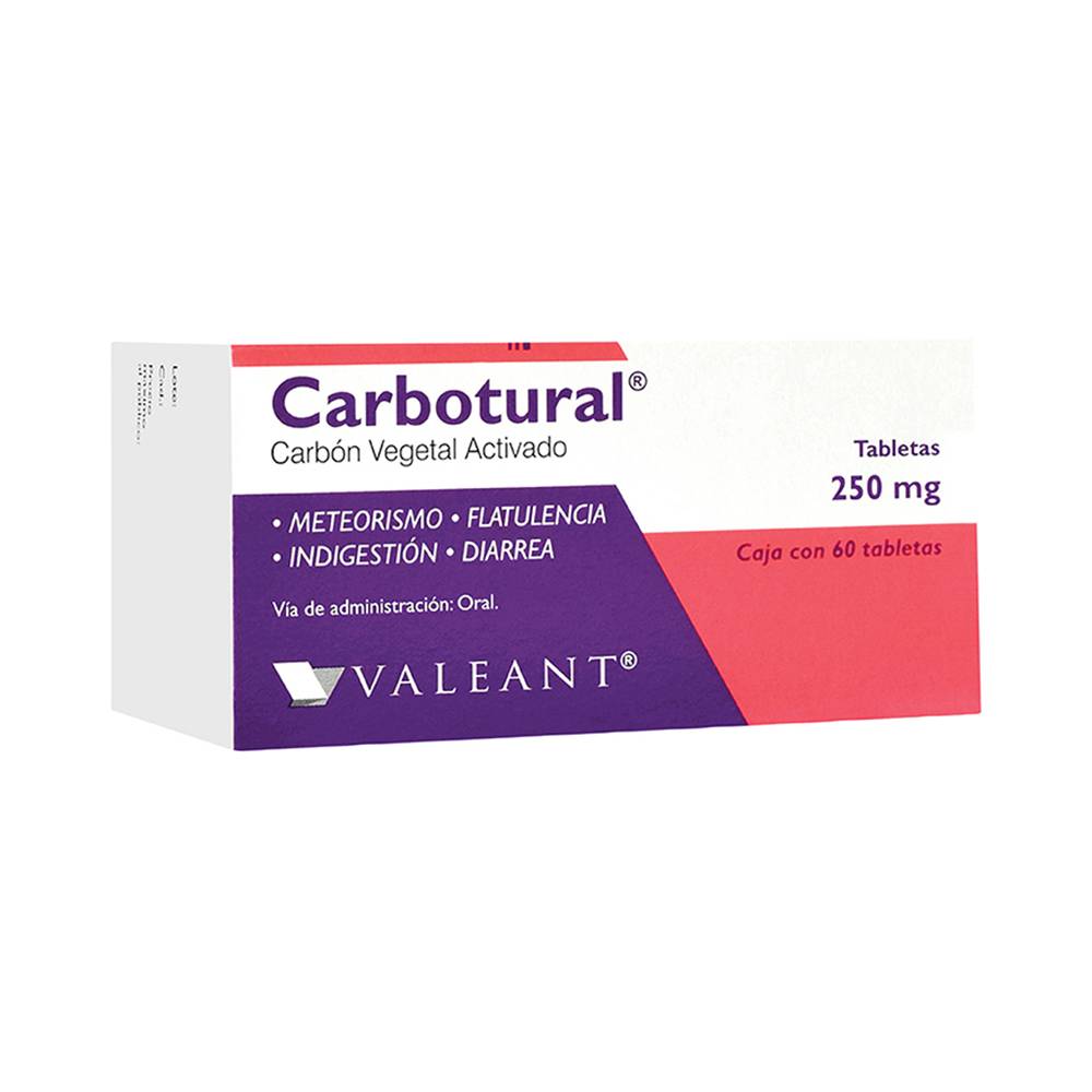 Valeant carbotural tabletas 250 mg (60 piezas)