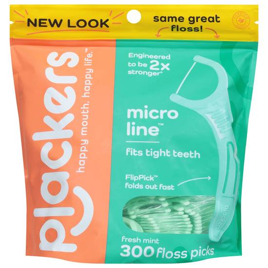 Plackers Micro Mint Value Size Dental Flossers (300 ct)