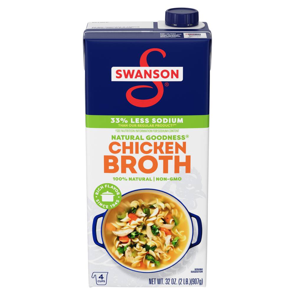 Swanson Natural Goodness 33% Less Sodium Chicken Broth (2 lbs)