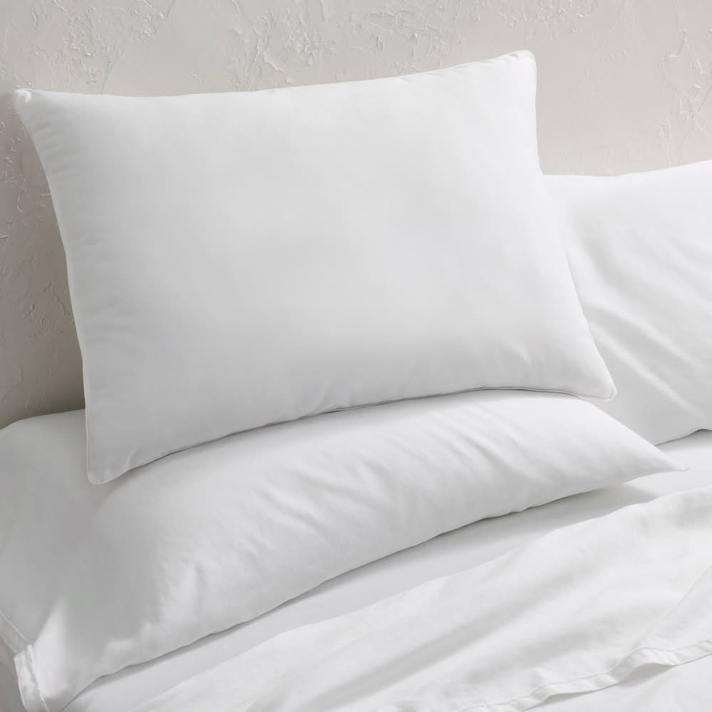 Casaluna Machine Washable Down Alternative Bed Pillow, Standard/Queen, White