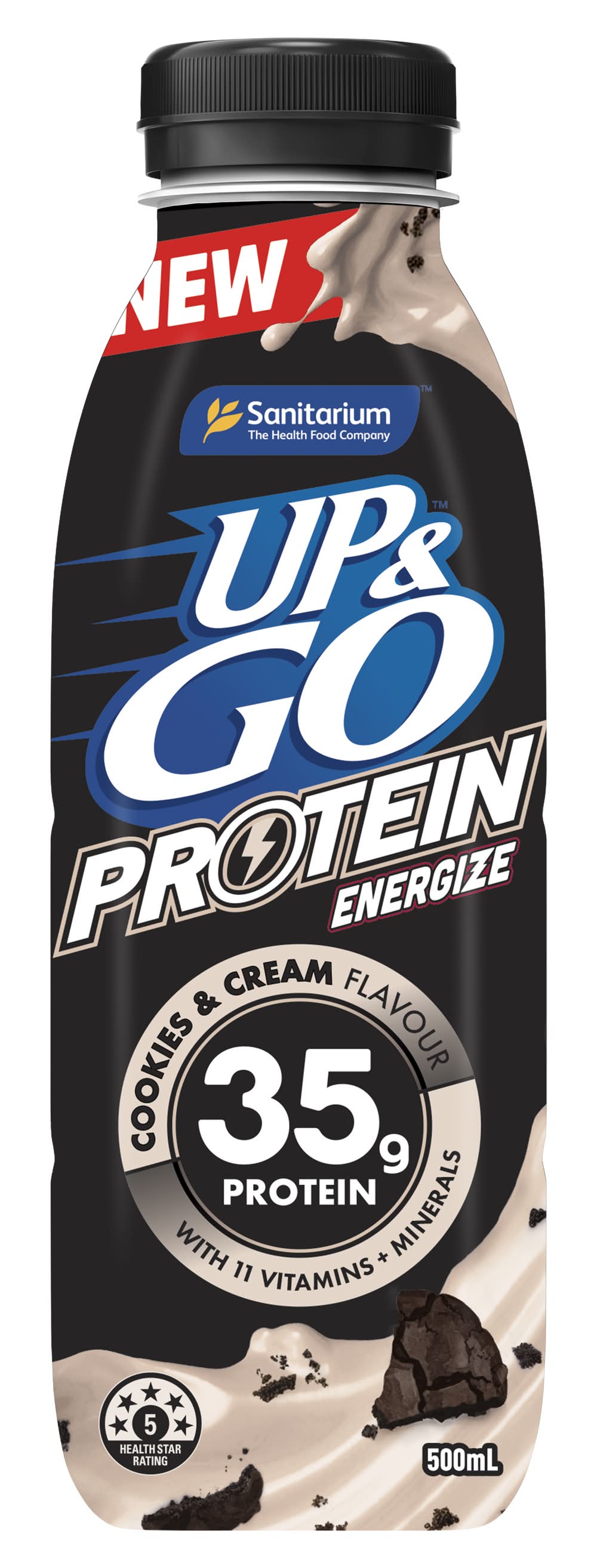 UP&GO Protein Energize Drink, Cookies & Cream (500mL)