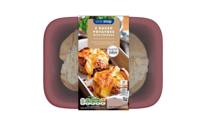 One Stop 2 Baked / Jacket Potatoes with Cheese 450g (390958)