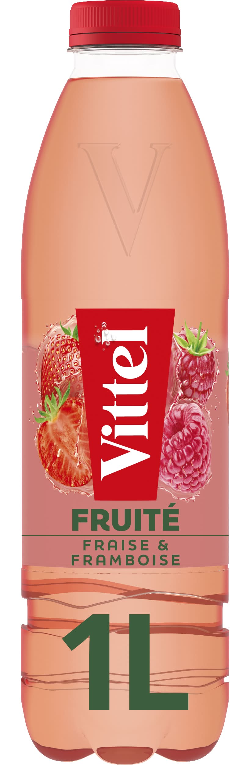 Vittel - Eau plate aromatisée, fraise-framboise (1L)