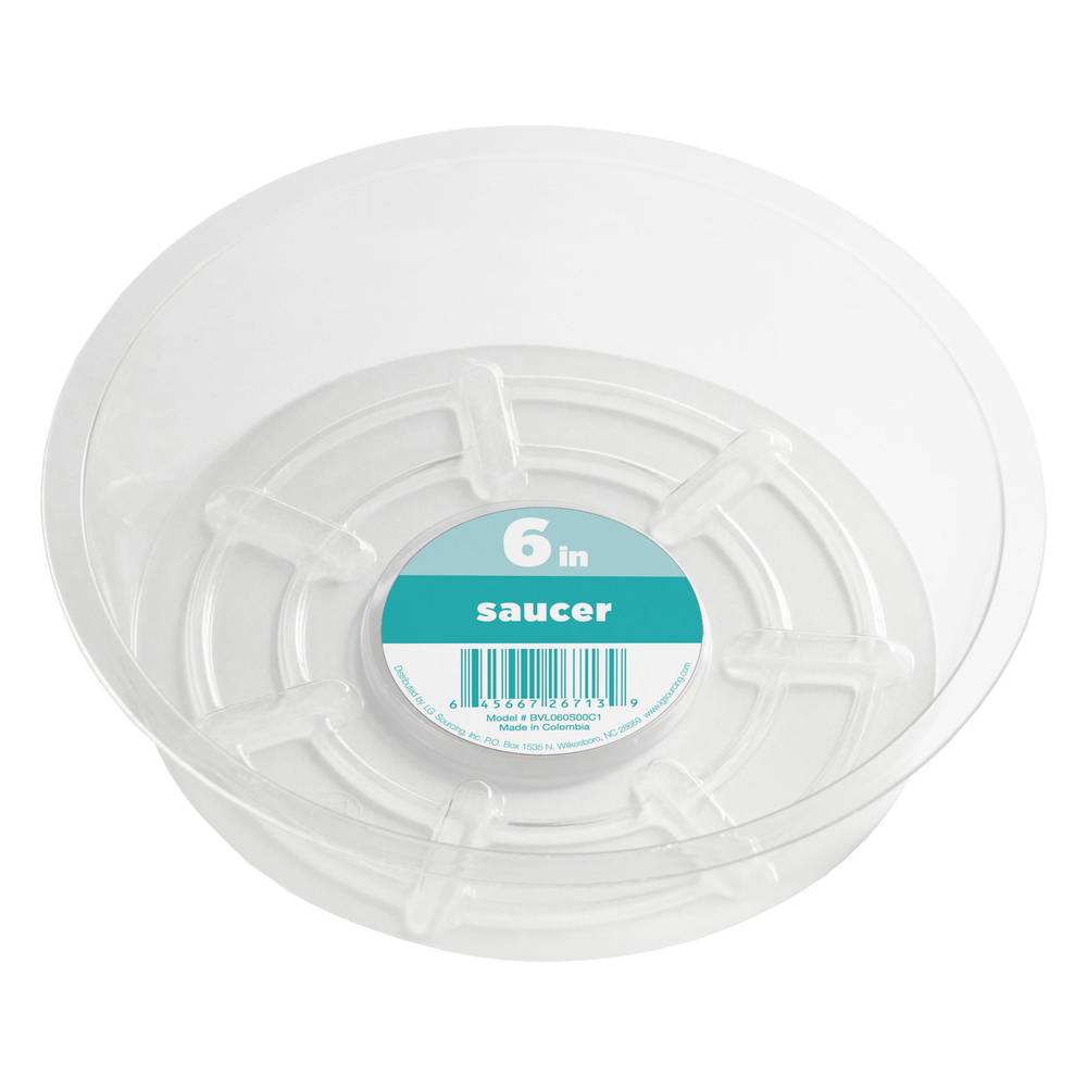 Crescent Garden 5.98-in Clear Plastic Plant Saucer | BVL060S00C2