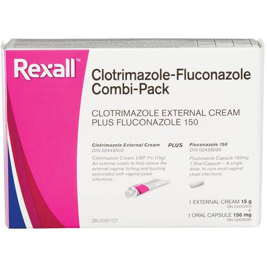 REXALL CLOTRIMAZOLE FLUCONAZOLE COMBI PACK 2 P