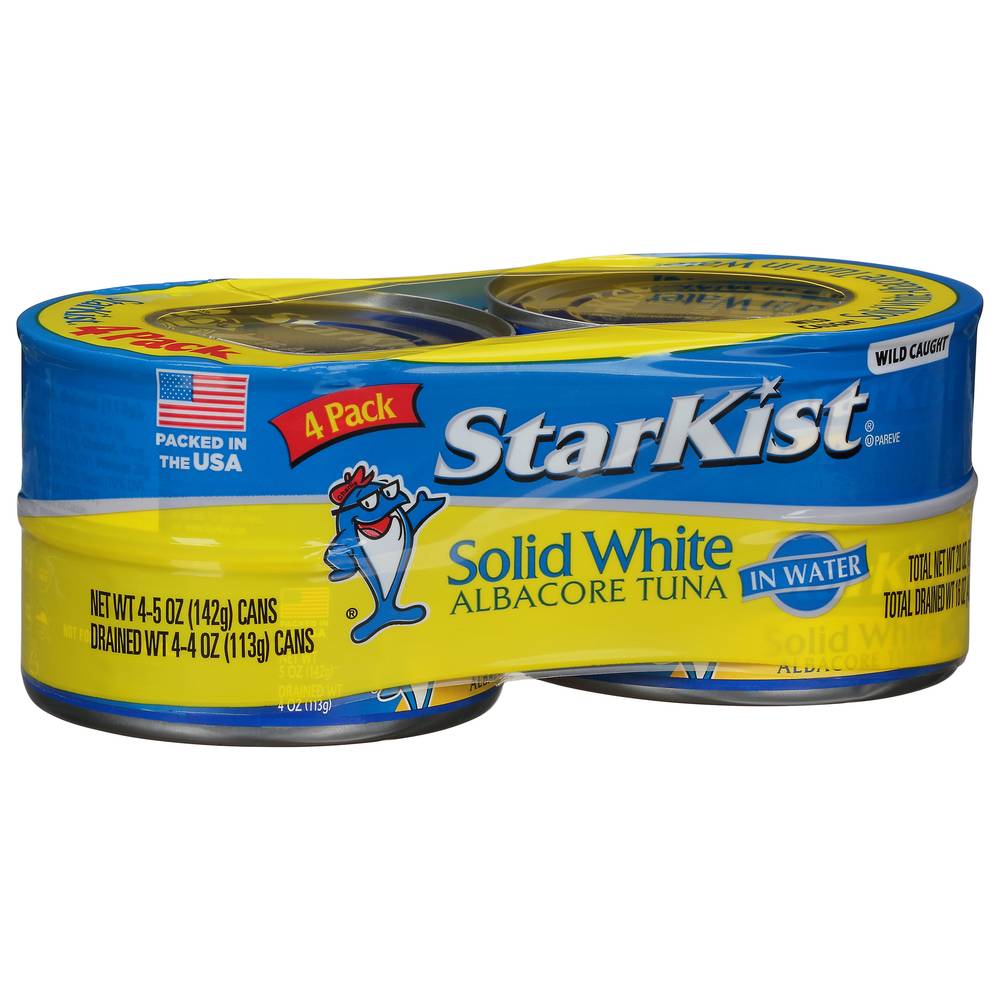 StarKist Solid White Albacore Tuna in Water Cans (4 x 5 oz)