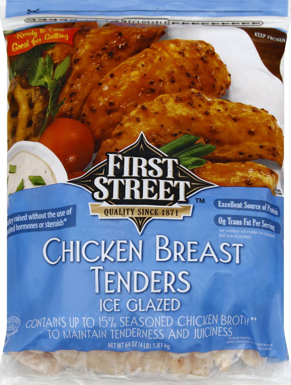 First Street Ice Glazed Chicken Breast Tenderloins (64 oz)