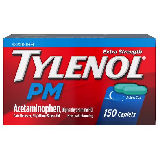 Tylenol Extra Strength Pain Reliever & Sleep Aid Tablets (150 caplets)