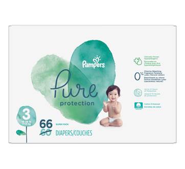  Diapers Size 3, 60 Count - Pampers Pure Protection