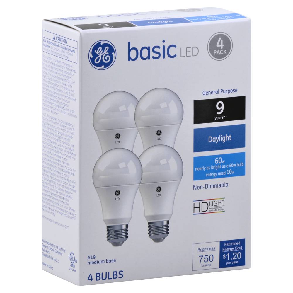 General Electric Light Bulbs 60w (4 bulbs)