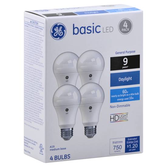 Ge Light Bulbs 60w (4 bulbs)