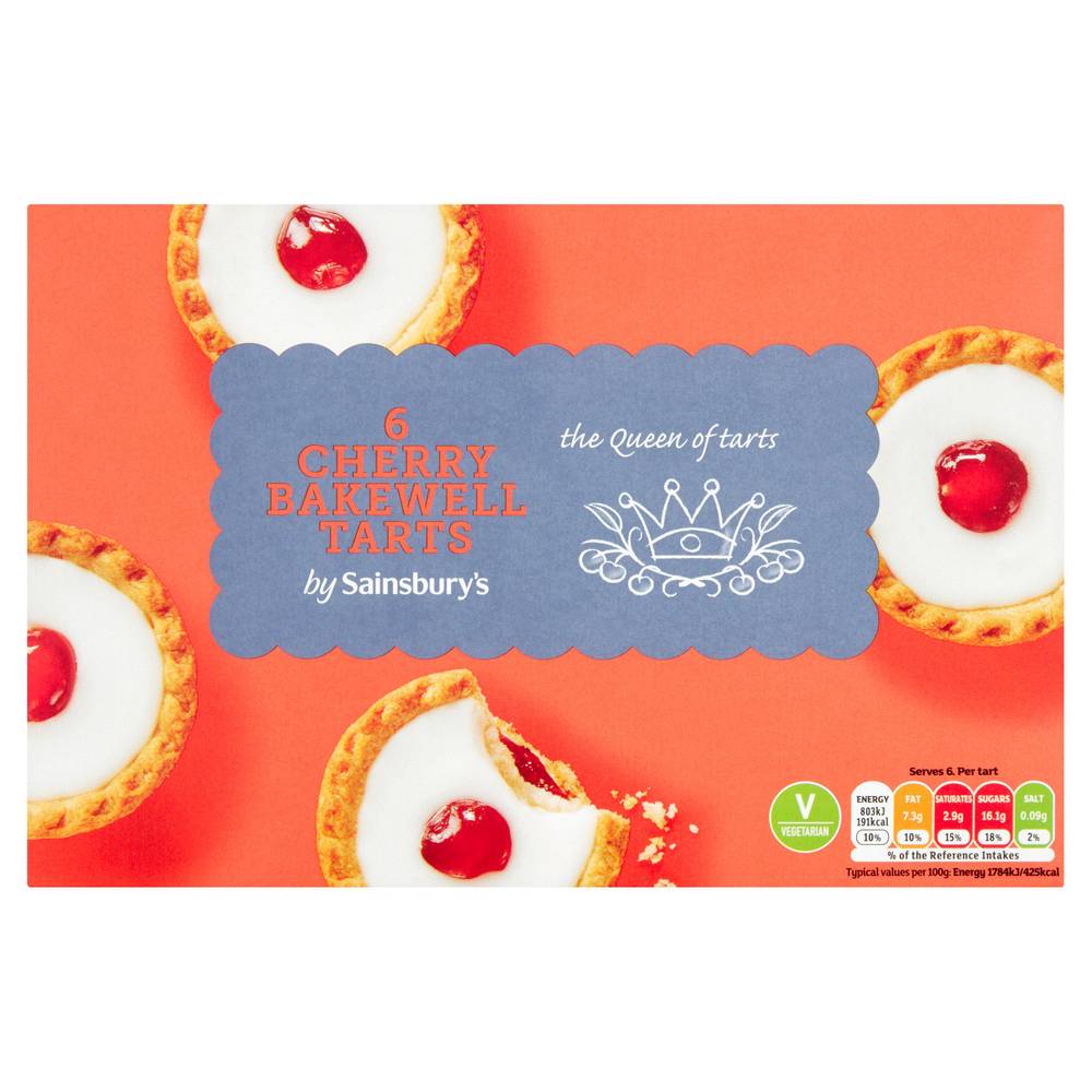 Sainsbury's Cherry Bakewells x6 240g