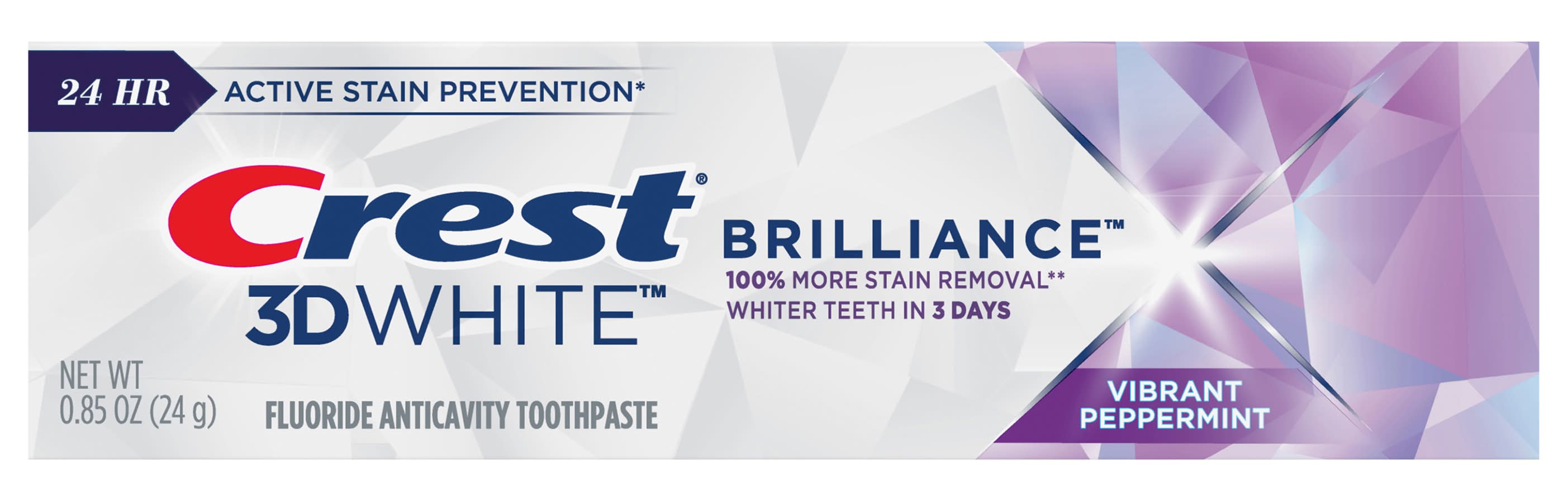 Crest 3D White Brilliance Vibrant Peppermint Toothpaste (0.85 oz)