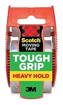 Scotch Tough Grip Moving Packaging Tape, 1.88 in. x 22.2 yd., Clear (150)