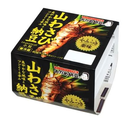 おかめ納豆 やみつき薬味 山わさび納豆 (40g x 3)
