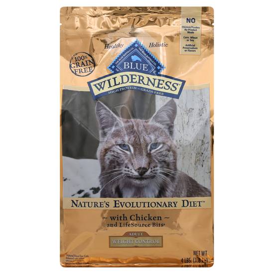 Blue Wilderness With Chicken Adult Cat Food (4 lbs)