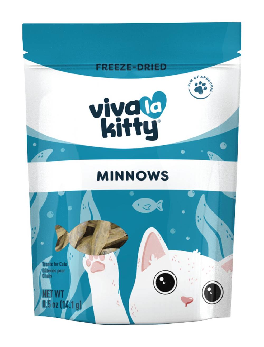 Viva La Kitty Freeze Dried Cat Food, Minnows (0.5 oz)