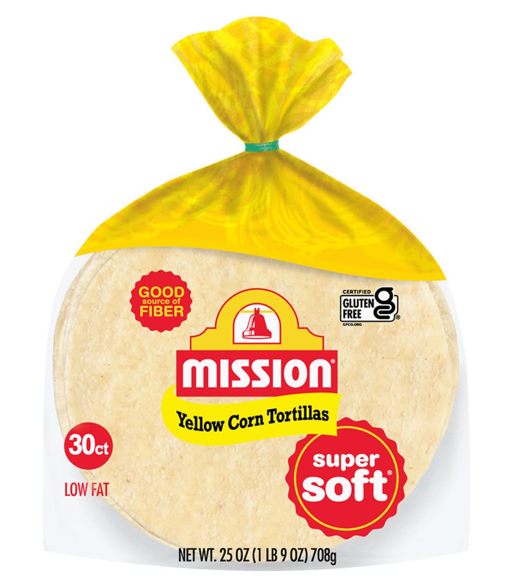 Mission Low Fat Super Soft Yellow Corn Tortillas (25 oz, 30 ct)