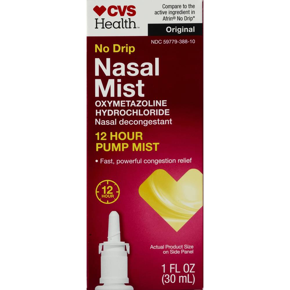 Cvs Health 12Hr No Drip Nasal Mist Oxymetazoline 0.05%, 1 Oz