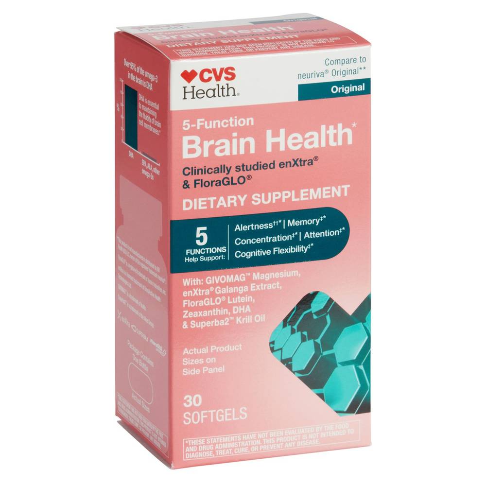 CVS Health 5-Function Brain Health Softgels, 30 CT