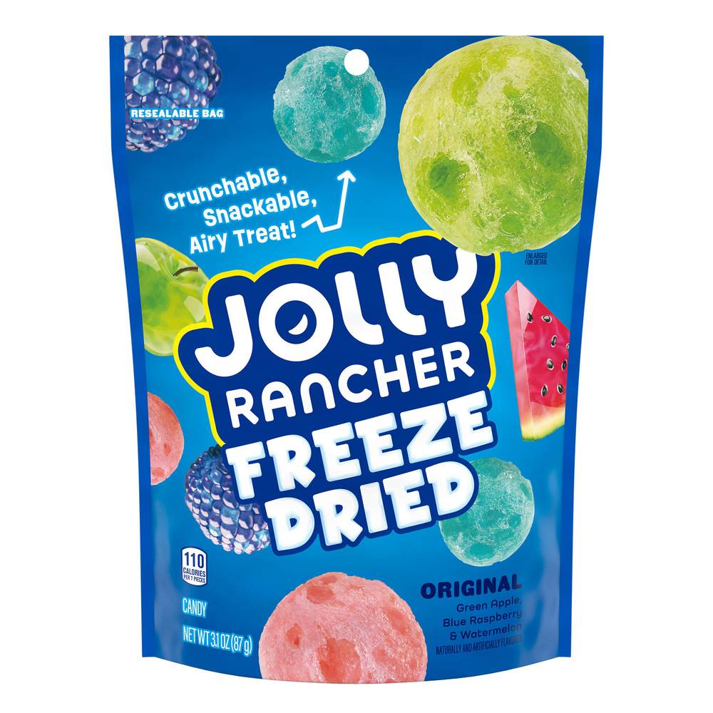 Jolly Rancher Freeze Dried Original Candy, Green Apple-Blue Raspberry-Watermelon (3.1 oz)