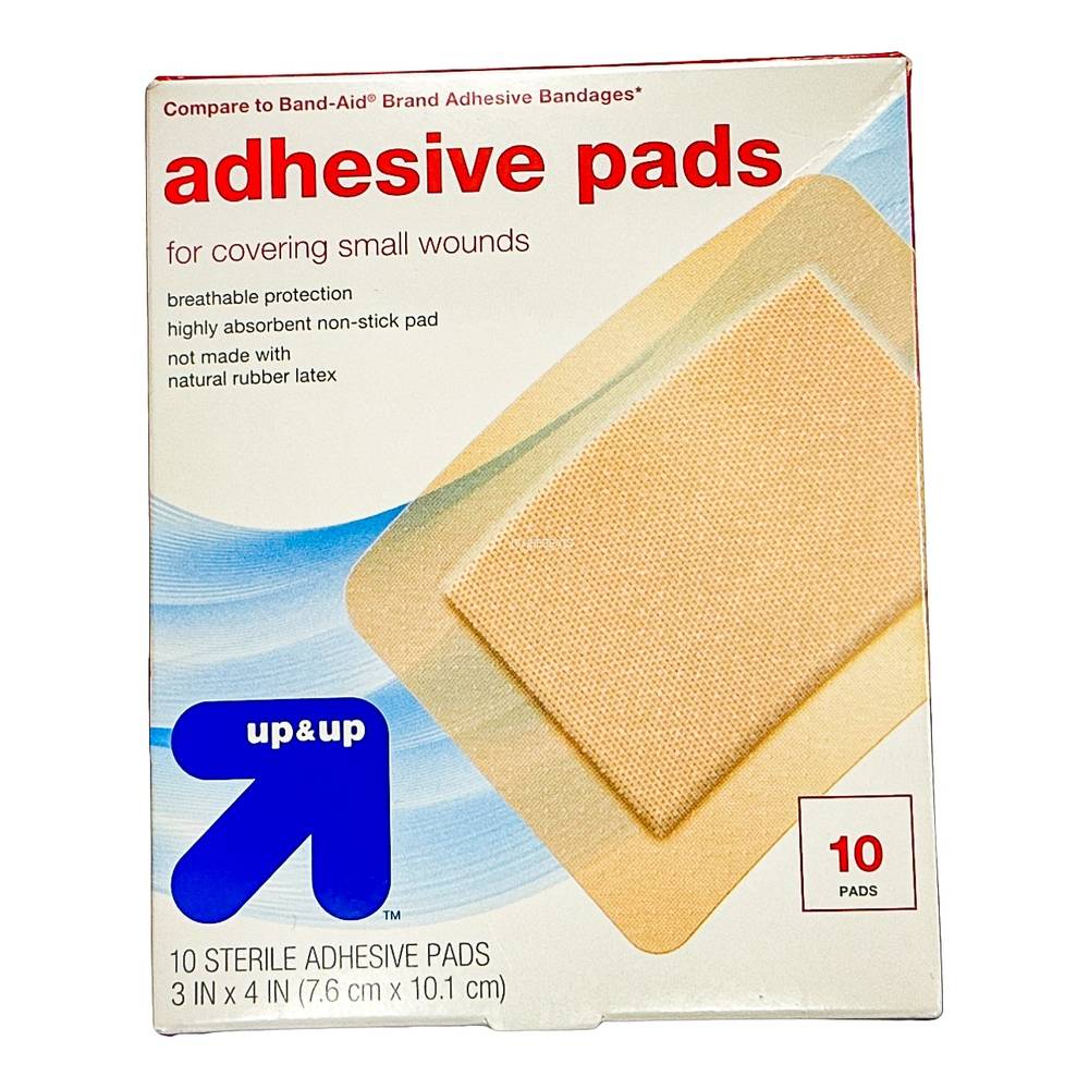 Up&Up Large Adhesive Pad Flexible Fabric Bandages (3 in x 4 in)