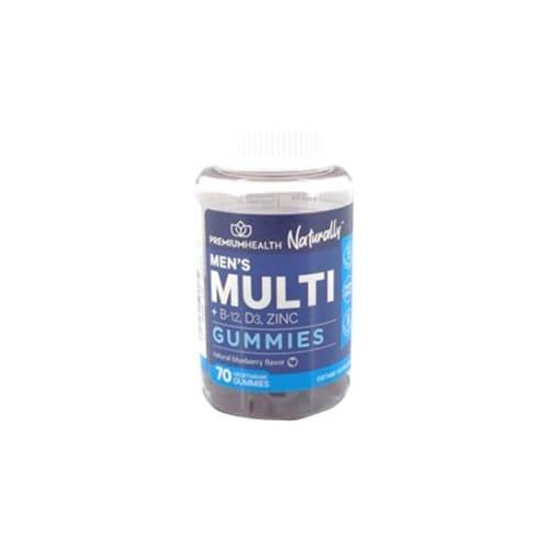 Premium Health Men's Multi + B12 D3 & Zinc Supplement (70 gummies)