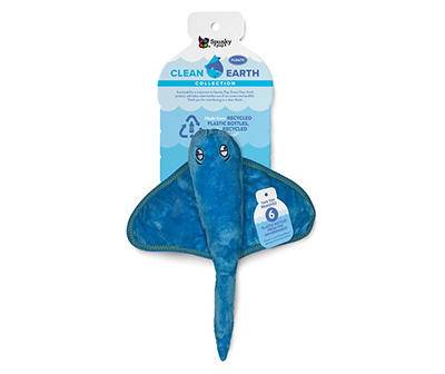 Clean Earth Collection Stingray Plush Dog Toy