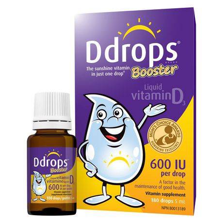 Ddrops Booster Liquid Vitamin D3 Supplement 600 Iu