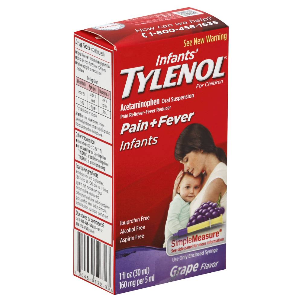 Tylenol Pain + Fever Infants Oral Suspesion ( grape)