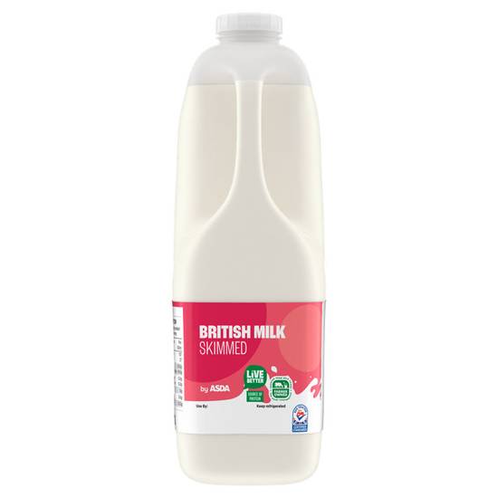 ASDA Skimmed Fresh Milk 2Pt