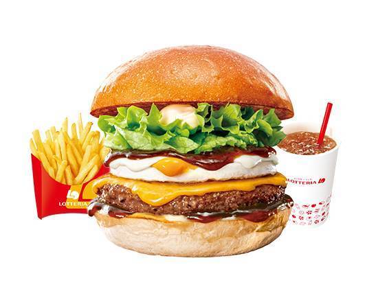 【セット】半熟たまてり絶品チーズバーガー Ultimate Teriyaki Cheeseburger with Toro-Tama Set