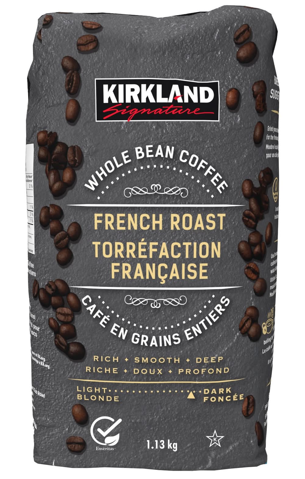 Kirkland Signature - Café En Grains Entiers De Torréfaction Française, 1.13 Kg / Kirkland Signature French Roast Whole Bean Coffee, 1.13 Kg
