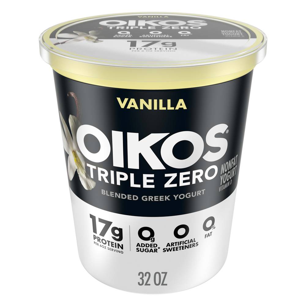 Oikos Triple Zero Vanilla Blended Greek Yogurt