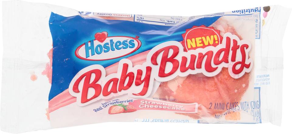 Hostess Baby Bundt Strawberry Cheesecake