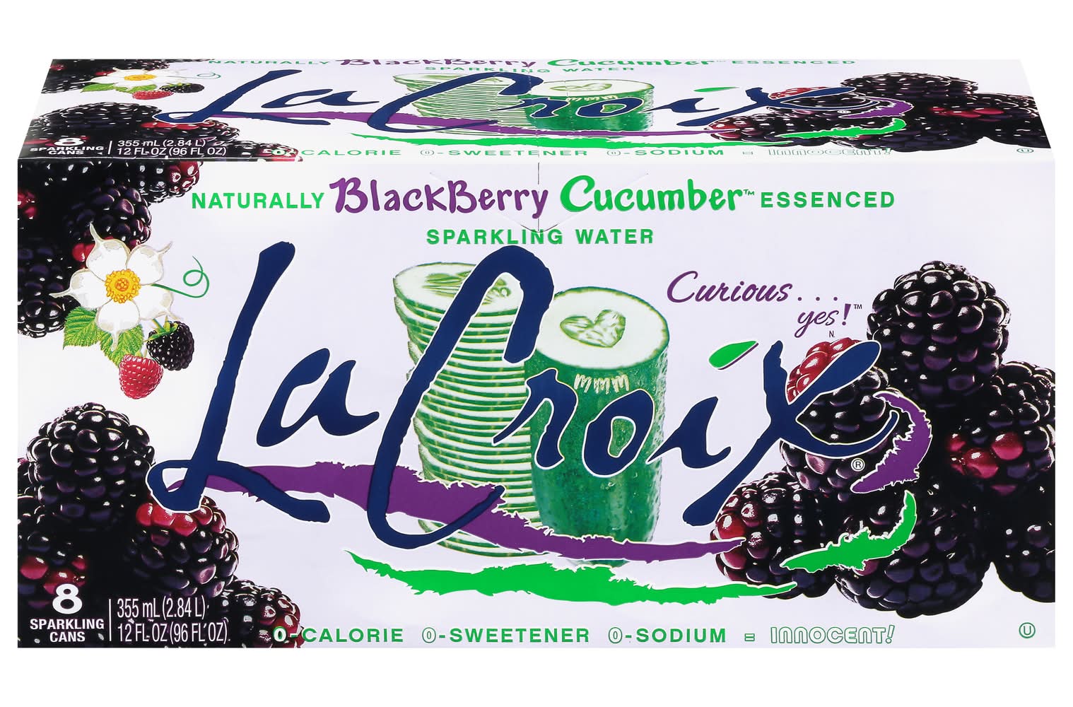 LaCroix Sparkling Water, Blackberry-Cucumber (8 x 12 fl oz)