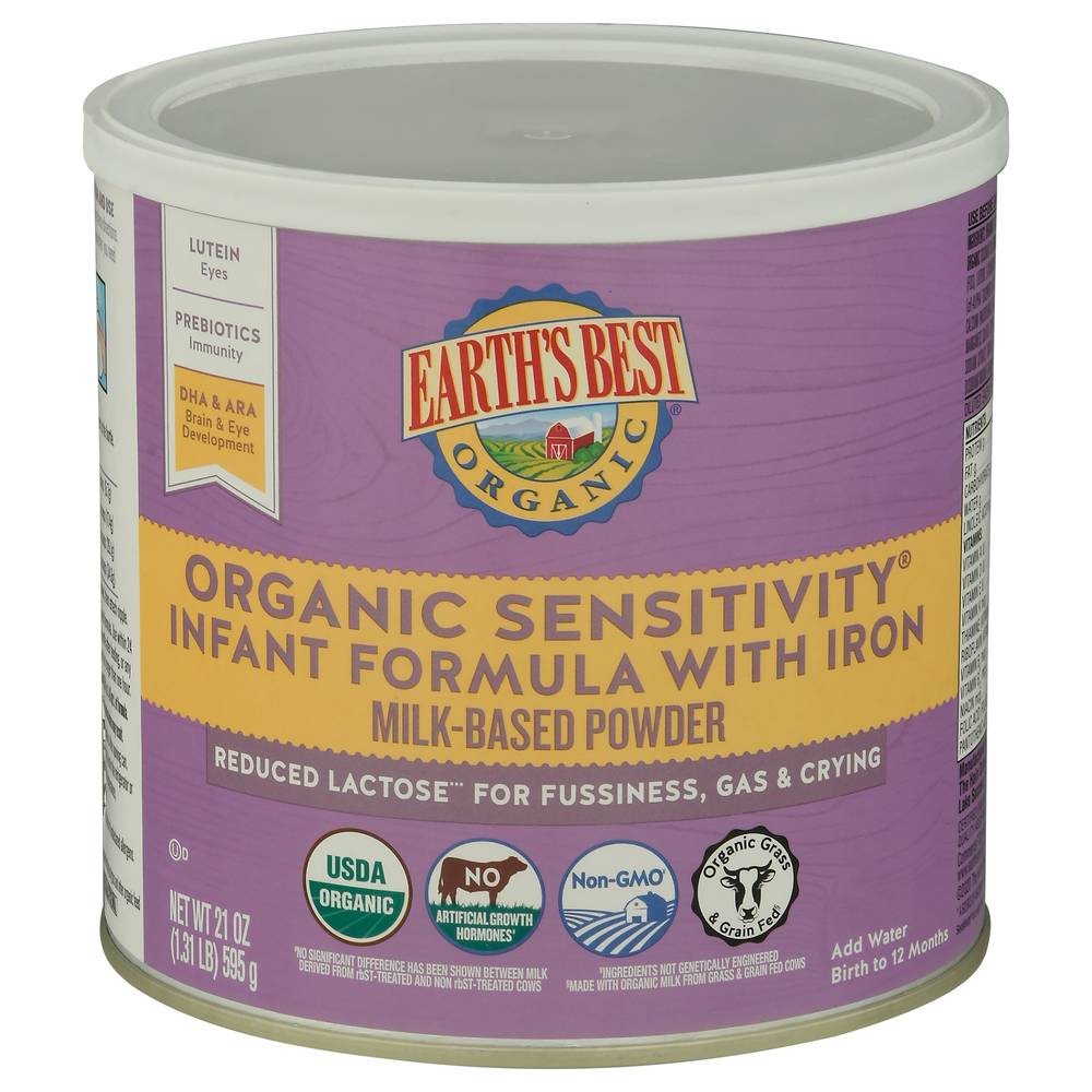 Earth's Best Organic Infant Formula With Iron (sensitivity)