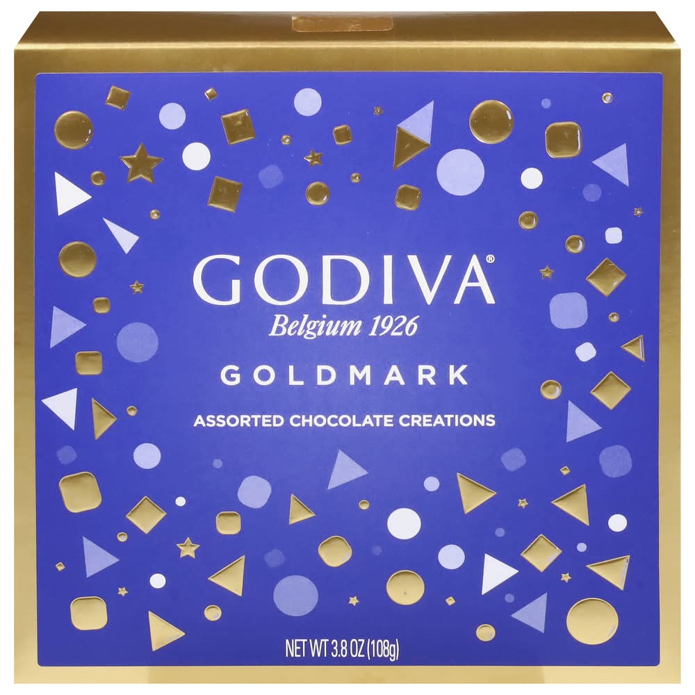 Godiva Goldmark Chocolate Creations Gift Box, Dark Chocolate Dome-Milk Chocolate Hazelnut Heaven-Milk Chocolate Almond Caramel (3.8 oz, 9 ct)