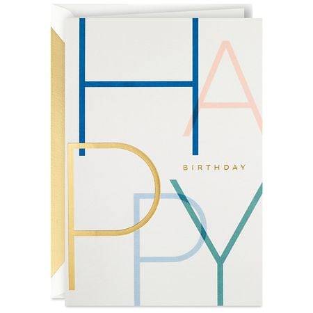 Hallmark Birthday Card (Big Happy Birthday Wishes) E90 - 1.0 ea