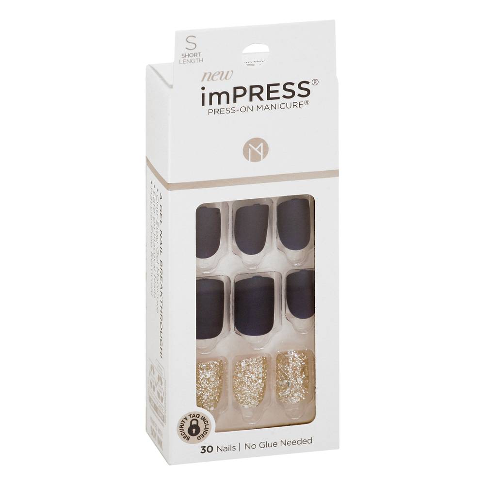 Impress Press-On Manicure Short Length Nails Wannabe Star (30 ct)