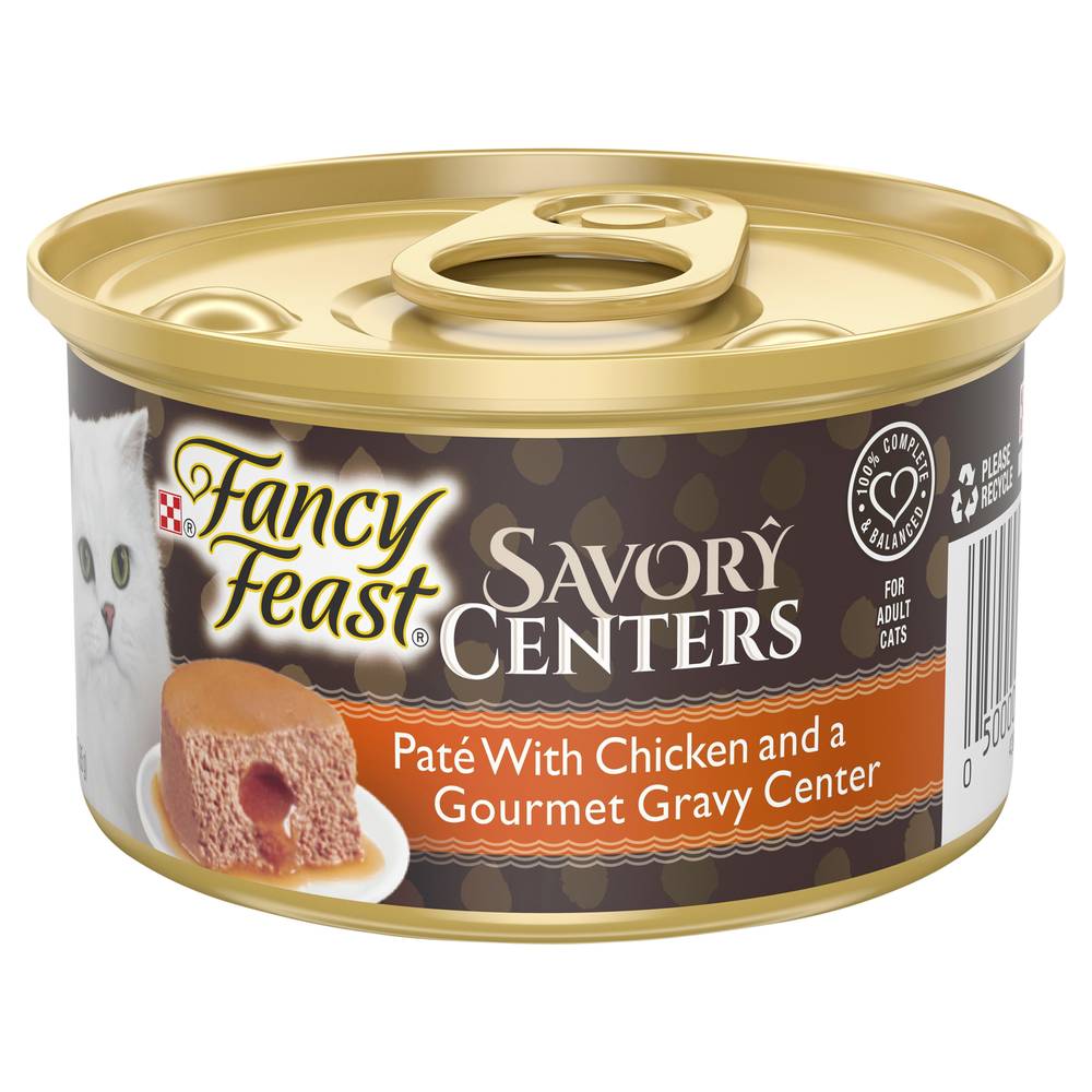 Fancy Feast Adult Savory Centers Patè With Chicken and a Gourmet Gravy Center Wet Cat Food 85g